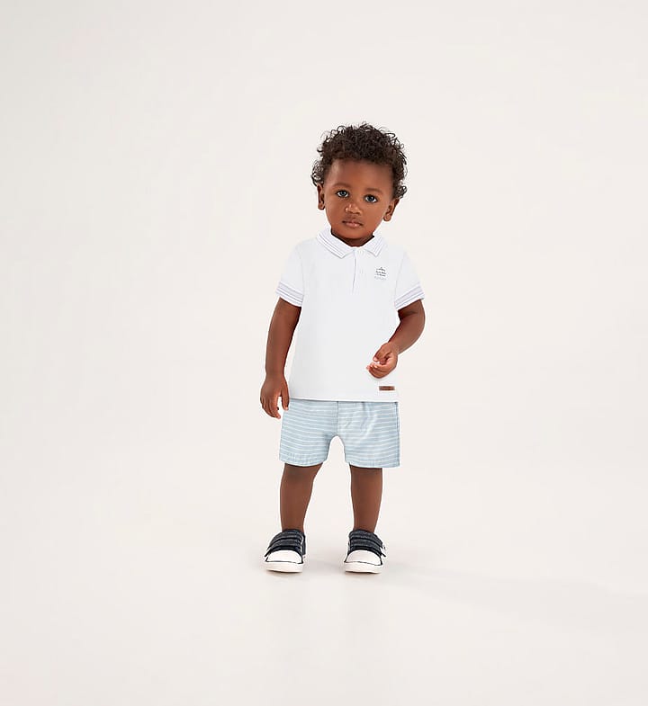 Conjunto Branco Bebe Pulla Bulla Menino - 53672-3