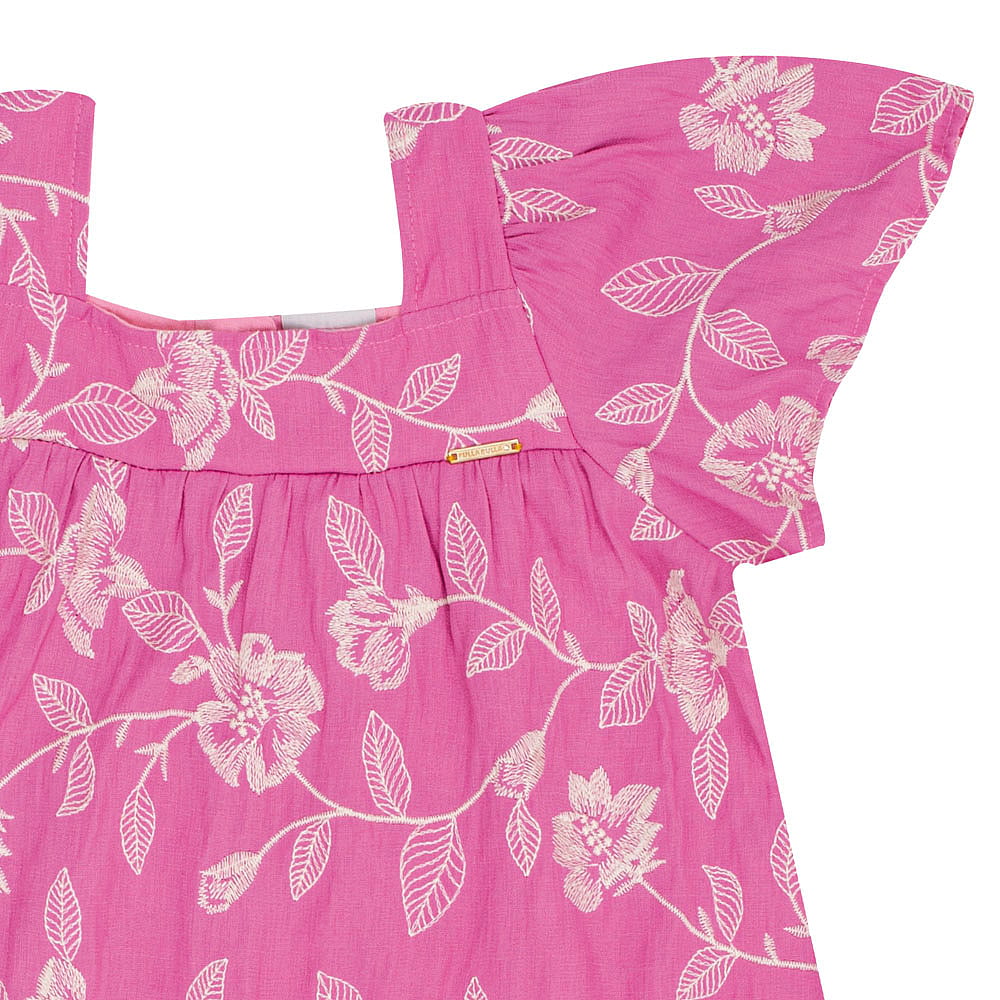 Vestido Rosa Infantil Pulla Bulla Menina - 53423-13