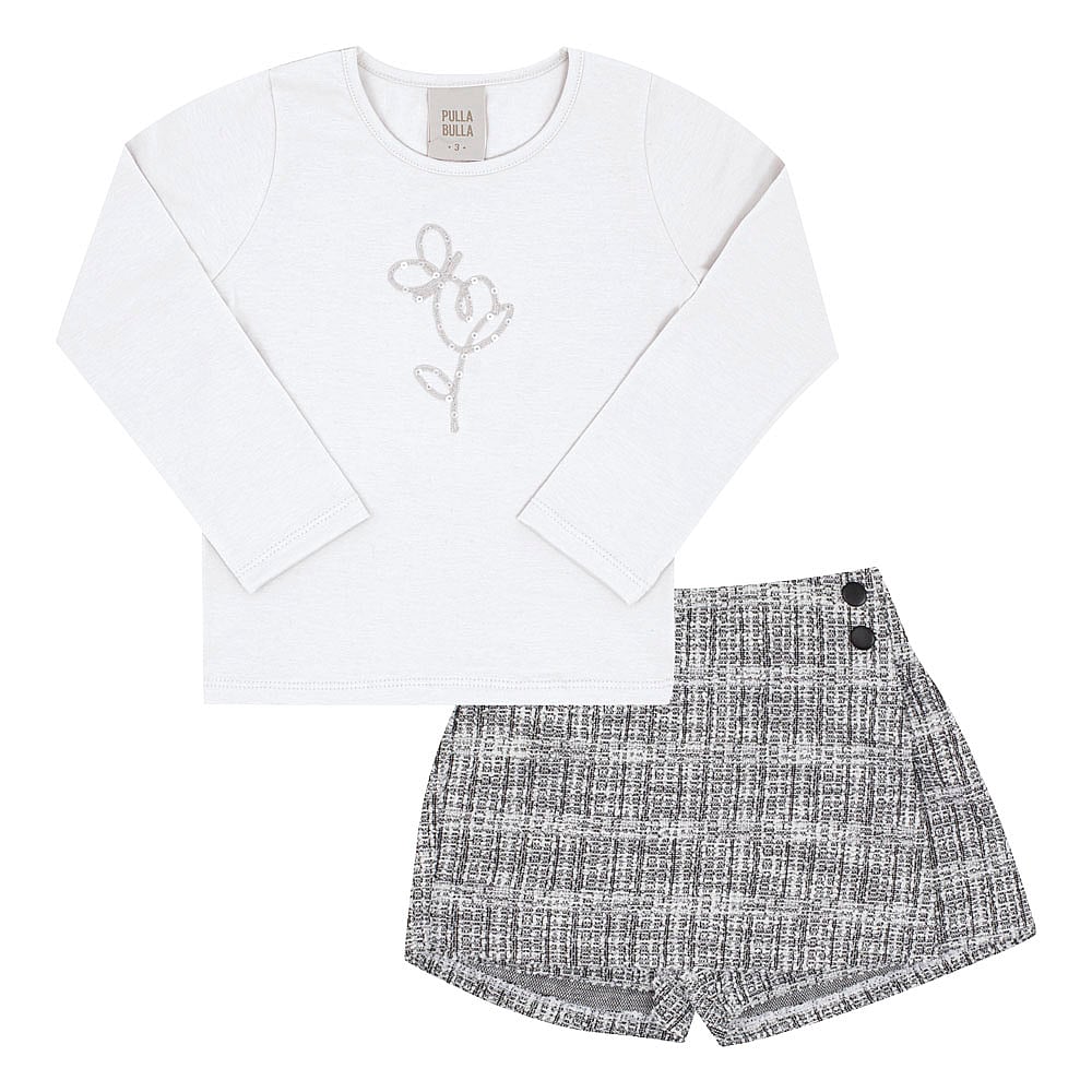 Conjunto Primeiros Passos Menina - Branco - 52723-3