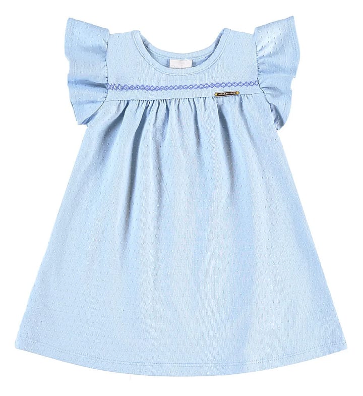 Vestido Azul Bebe Pulla Bulla Menina - 55510-904