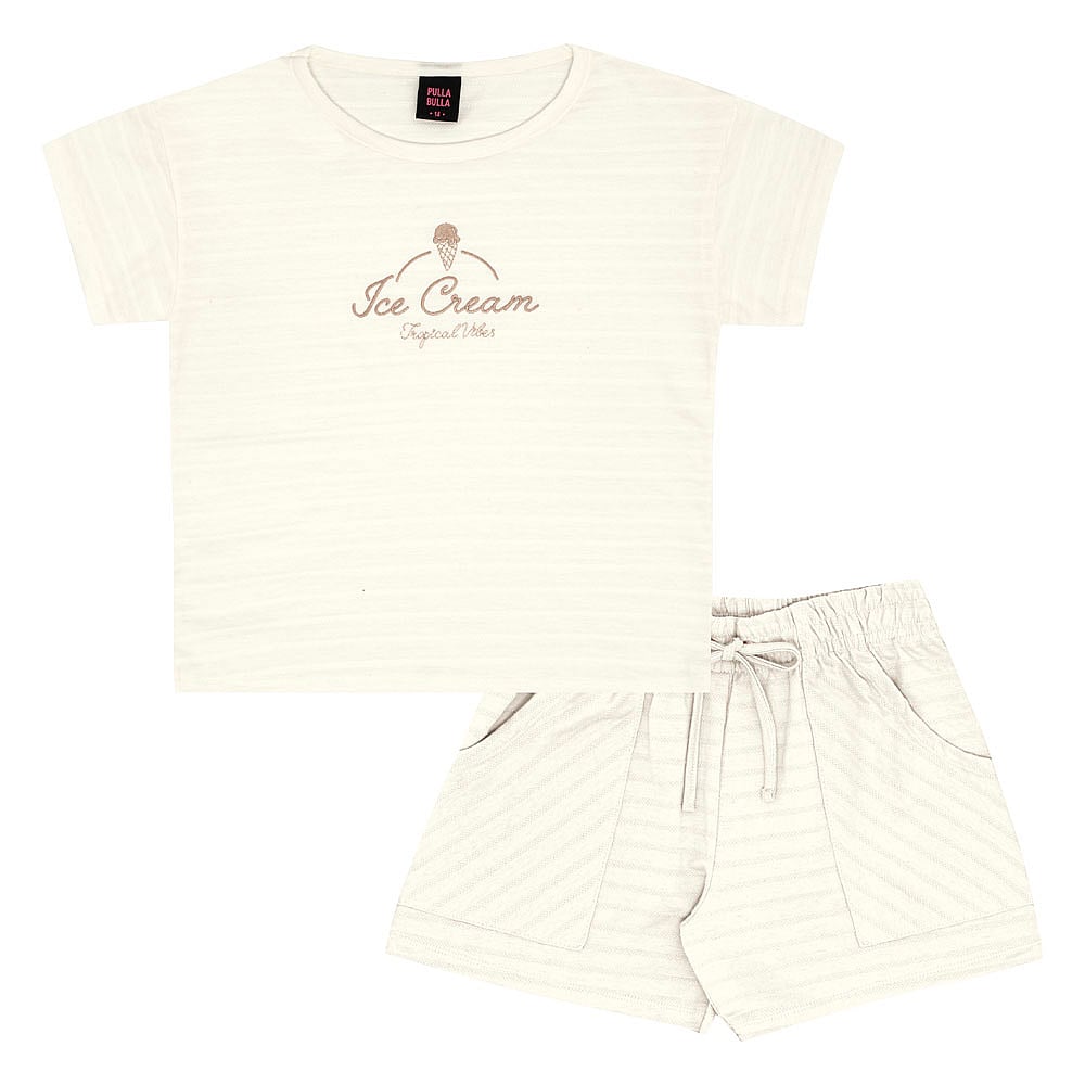 Conjunto Juvenil Menina - Bege - 52417-1271