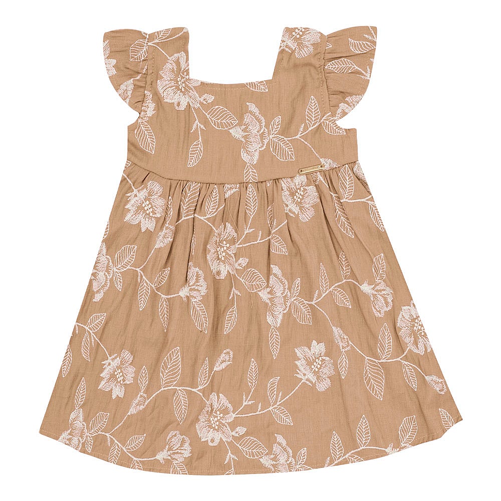 Vestido Marrom Bebê Pulla Bulla Menina - 53213-1343