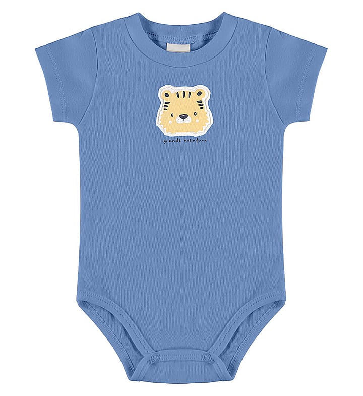 Body Azul Bebe Pulla Bulla Menino - 53652-1351