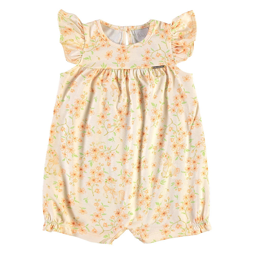 Macacao Laranja Bebe Pulla Bulla Menina - 55505-1327