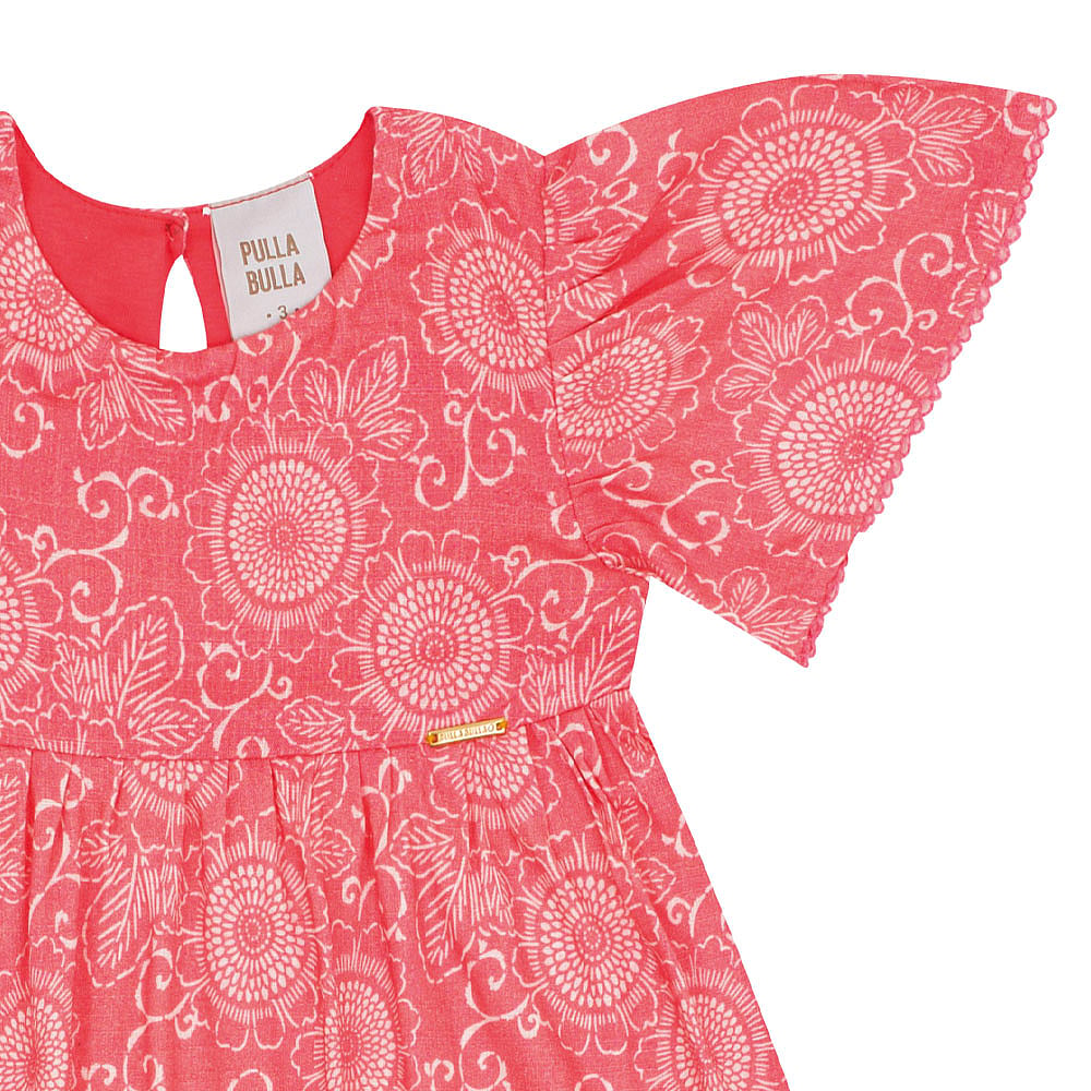 Vestido Vermelho Primeiros Passos Pulla Bulla Menina - 53316-1360