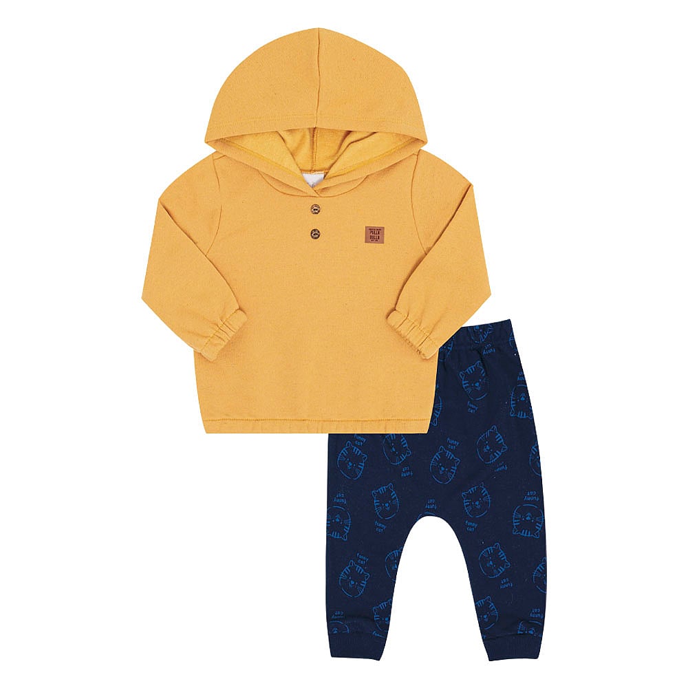 Conjunto Bebe Menino - Amarelo - 52678-345
