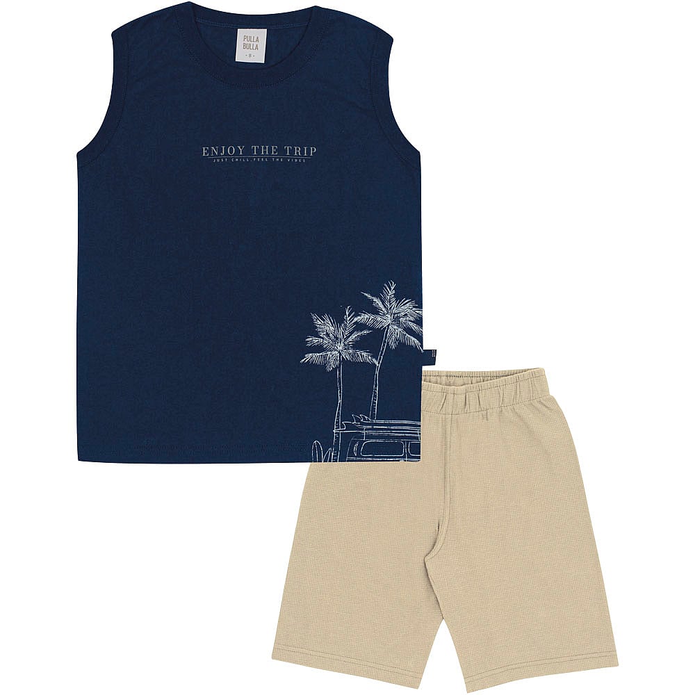 Conjunto Marinho Infantil Pulla Bulla Menino - 53473-58