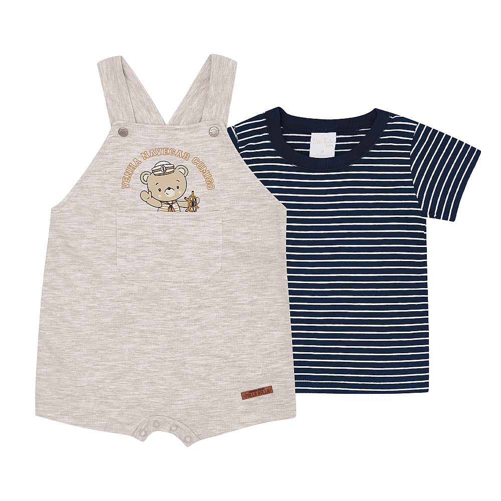 Conjunto Bebê Menino - Listrado Marinho - 48662-56