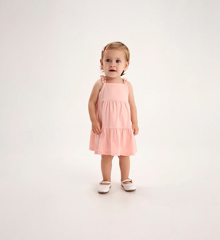 Vestido Rosa Bebe Pulla Bulla Menina - 53609-11