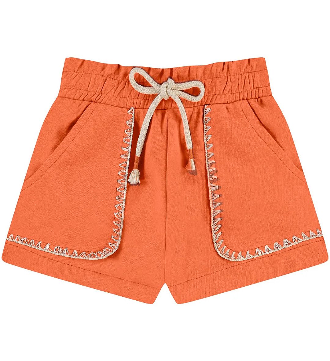 Short Laranja Infantil Pulla Bulla Menina - 55713-1086