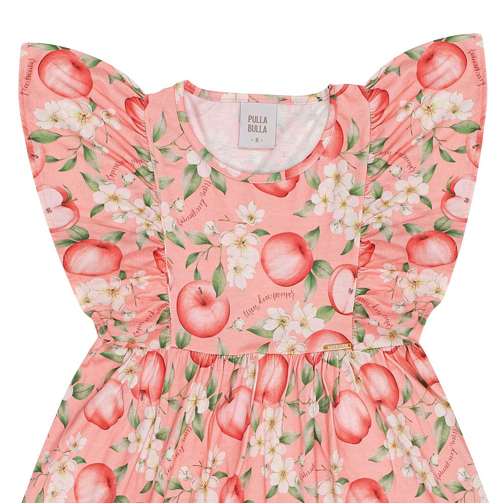 Vestido Vermelho Infantil Pulla Bulla Menina - 53418-1360