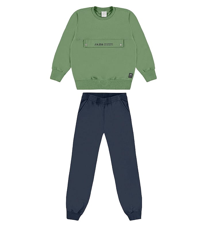Conjunto Verde Infantil Pulla Bulla Menino - 55377-63
