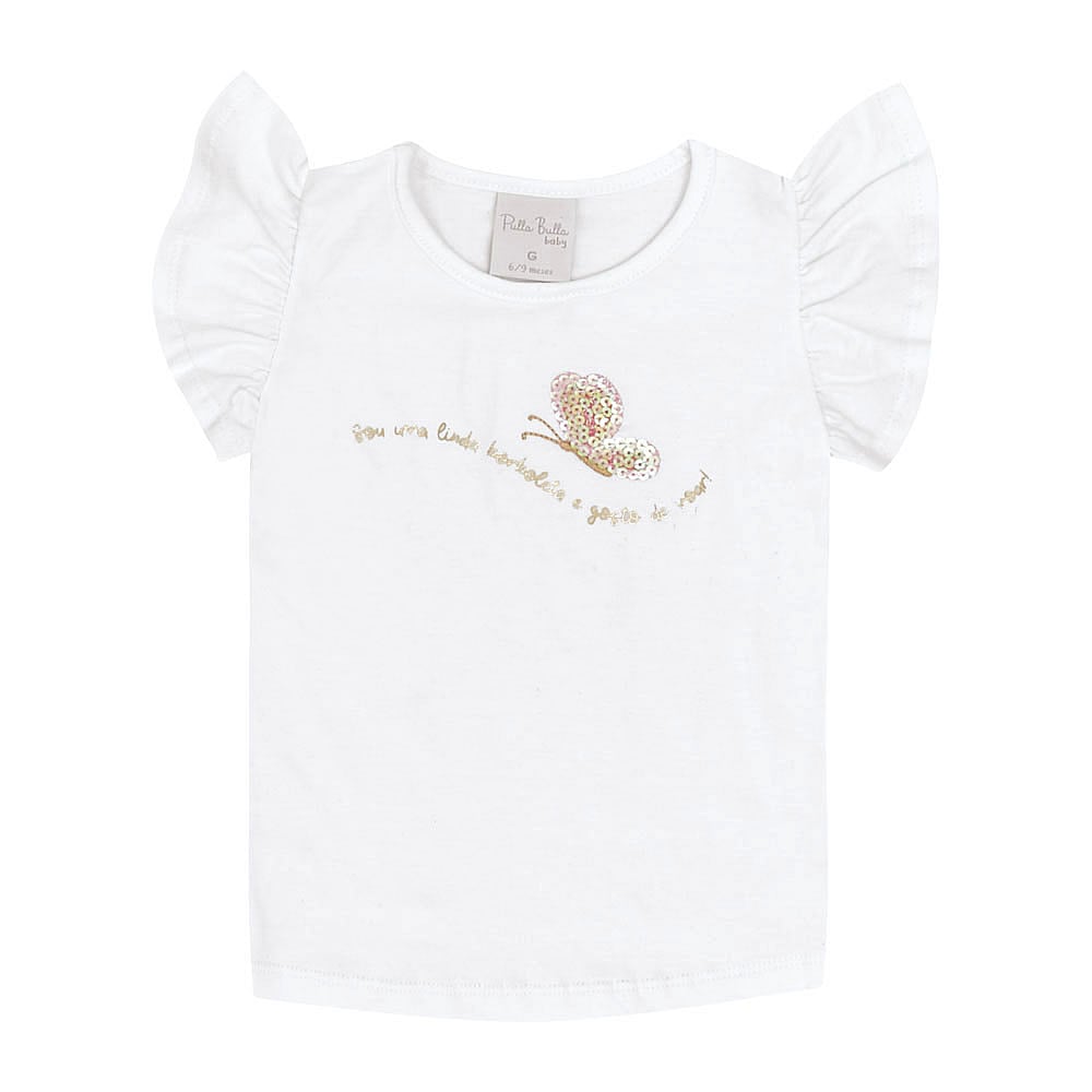 Conjunto Bebê Menina - Branco - 48621-3