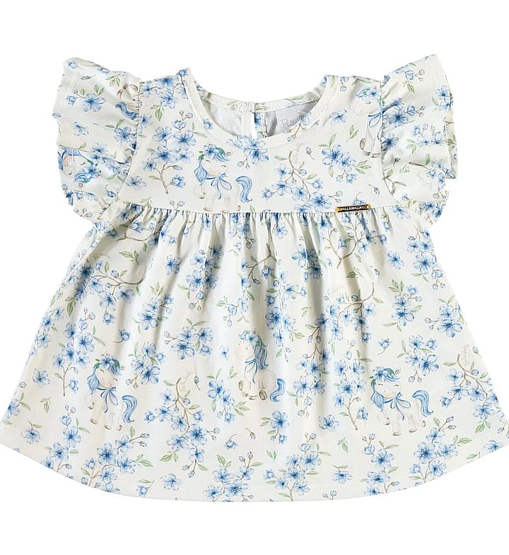 Conjunto Azul Bebe Pulla Bulla Menina - 55520-1420