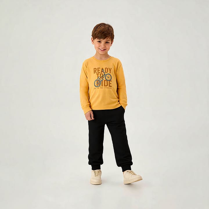 Calça Preto Infantil Pulla Bulla Menino - 55367-51