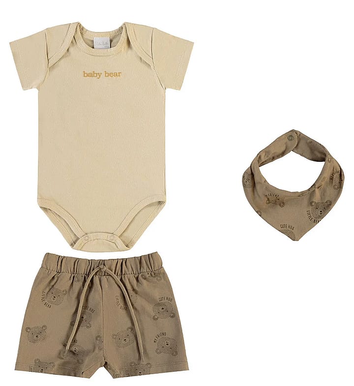 Conjunto Marrom Bebe Pulla Bulla Menino - 55567-1409