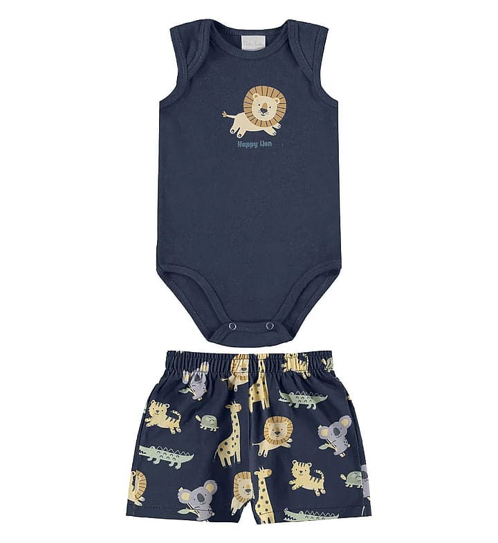 Conjunto Marinho Bebe Pulla Bulla Menino - 55563-1437