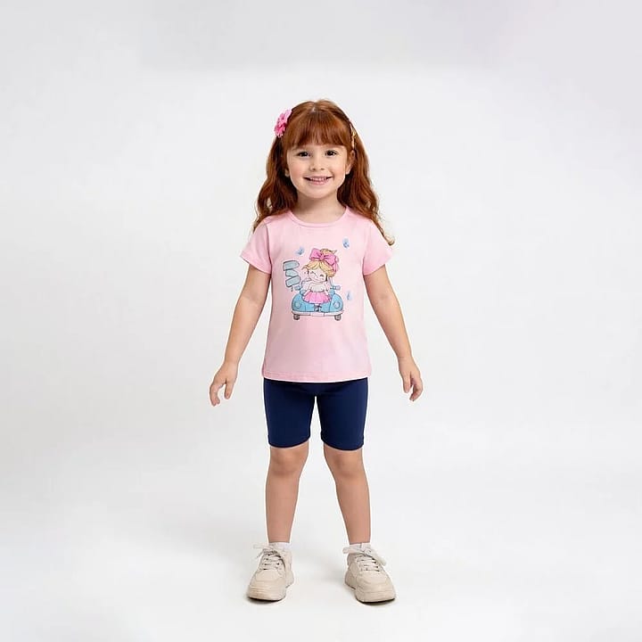 Blusa Rosa Primeiros Passos Pulla Bulla Menina - 55606-1183