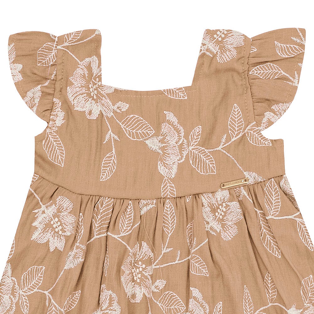 Vestido Marrom Bebê Pulla Bulla Menina - 53213-1343