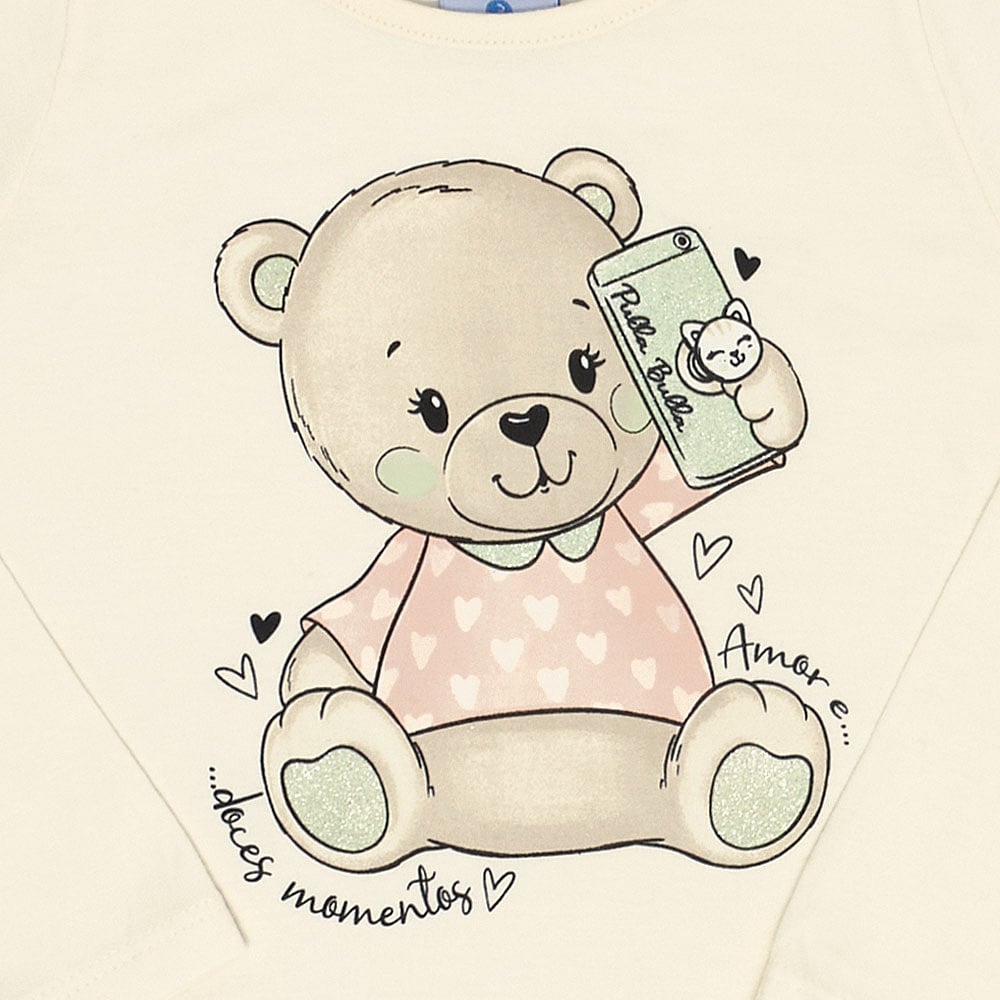 Blusa Bebê Menina - Natural - 47201-68