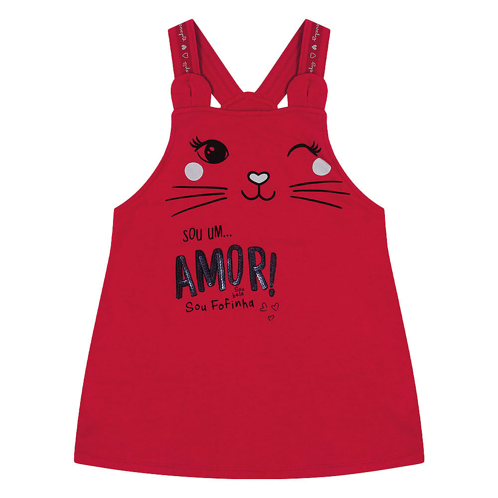 Conjunto Primeiros Passos Menina - Vermelho - 47316-65