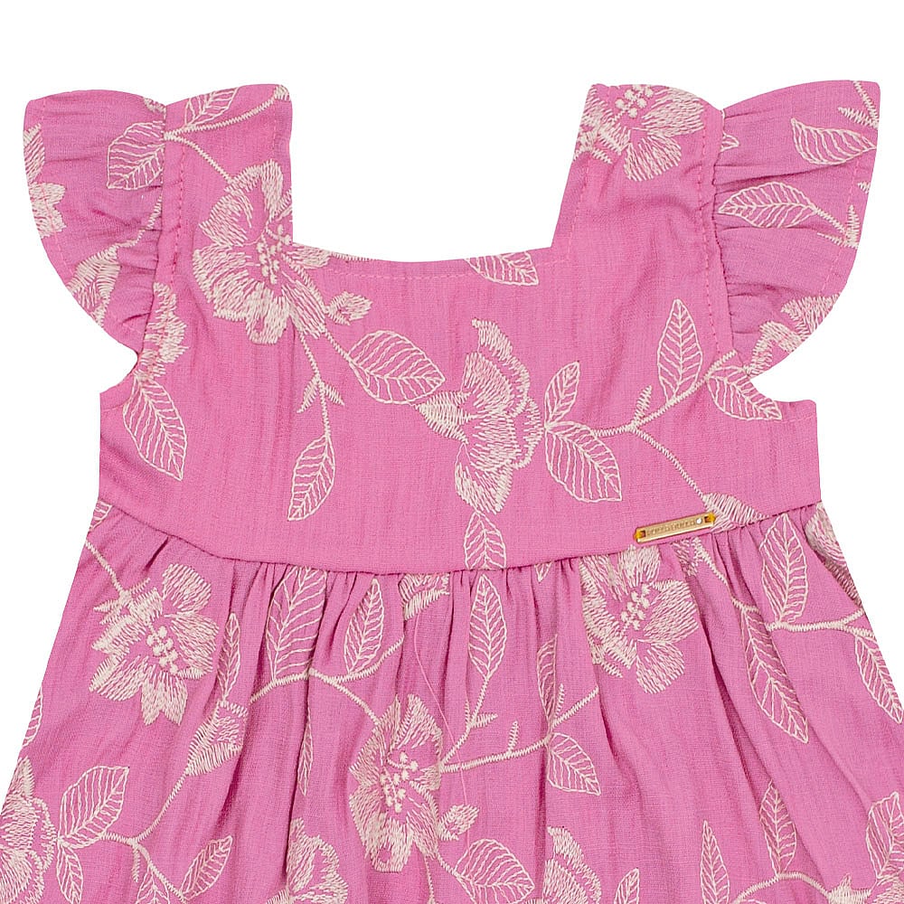 Vestido Rosa Bebê Pulla Bulla Menina - 53213-13