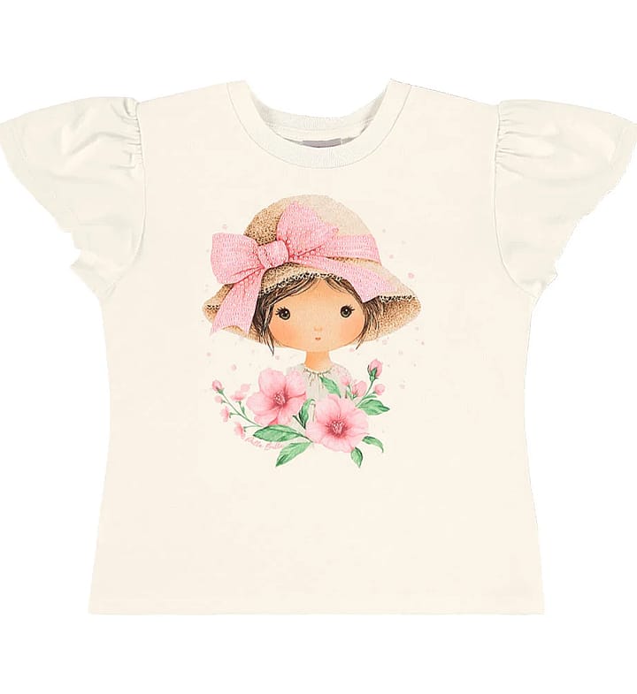 Blusa Bege Infantil Pulla Bulla Menina - 55702-1271