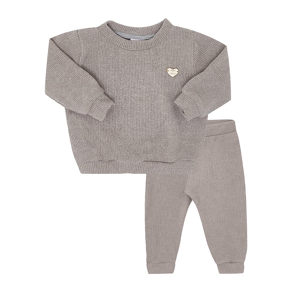 Conjunto Bebê Menina - Cinza - 50121-354