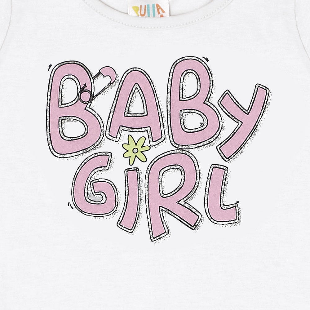 Conjunto Bebê Menina - Branco - 47612-3