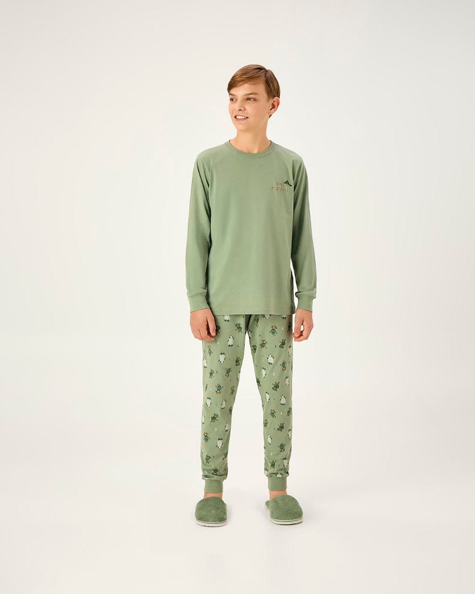 Pijama Verde Juvenil Pulla Bulla Menino - 200983-1395