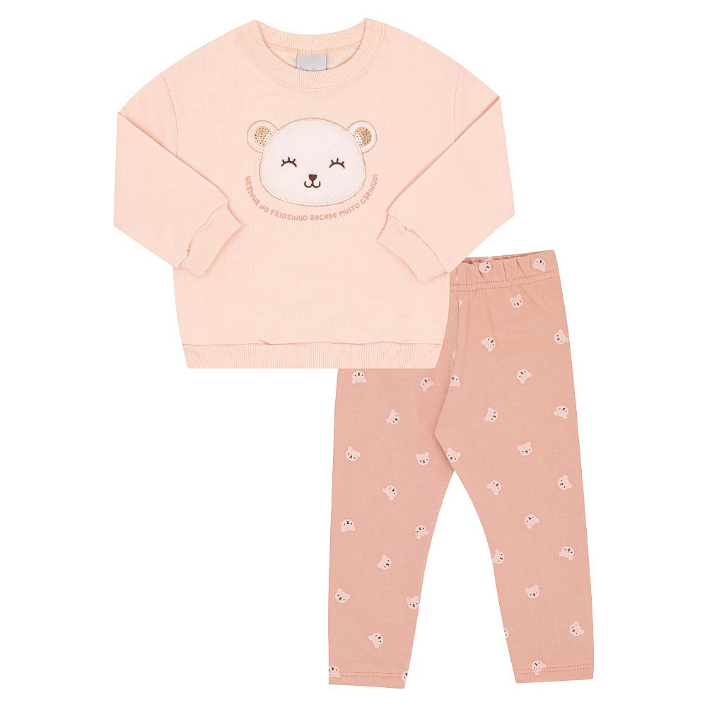 Conjunto Bebe Menina - Rosa - 52626-1298