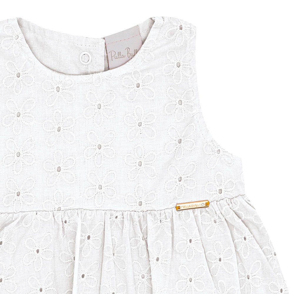Conjunto Bebê Menina - Branco - 52122-3