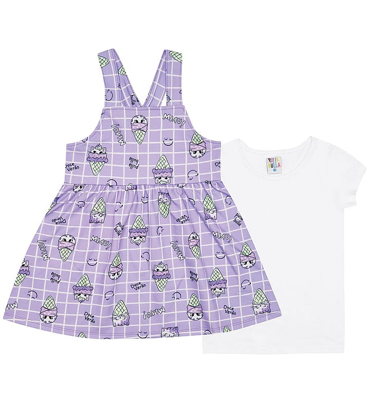 Conjunto Primeiros Passos Menina - Sublimado Lilás - 48308-1231