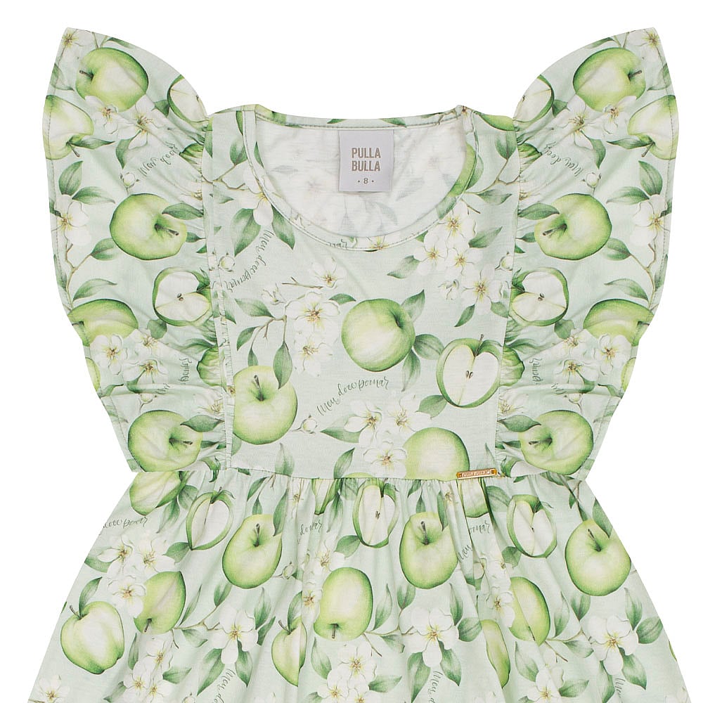 Vestido Verde Infantil Pulla Bulla Menina - 53418-1264