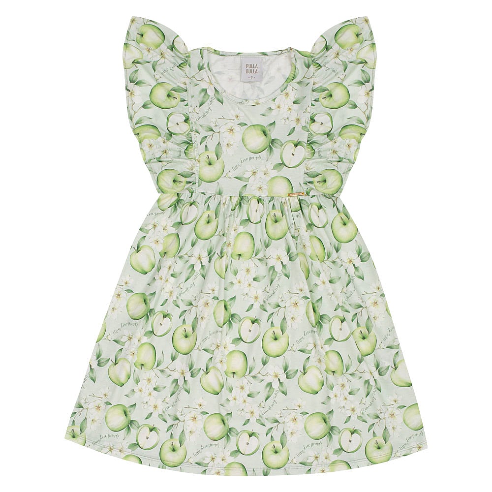 Vestido Verde Infantil Pulla Bulla Menina - 53418-1264