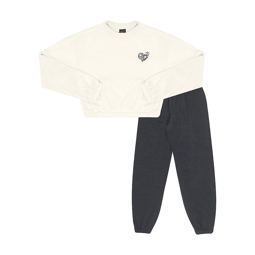 Conjunto Juvenil Menina - Off White - 50435-1271