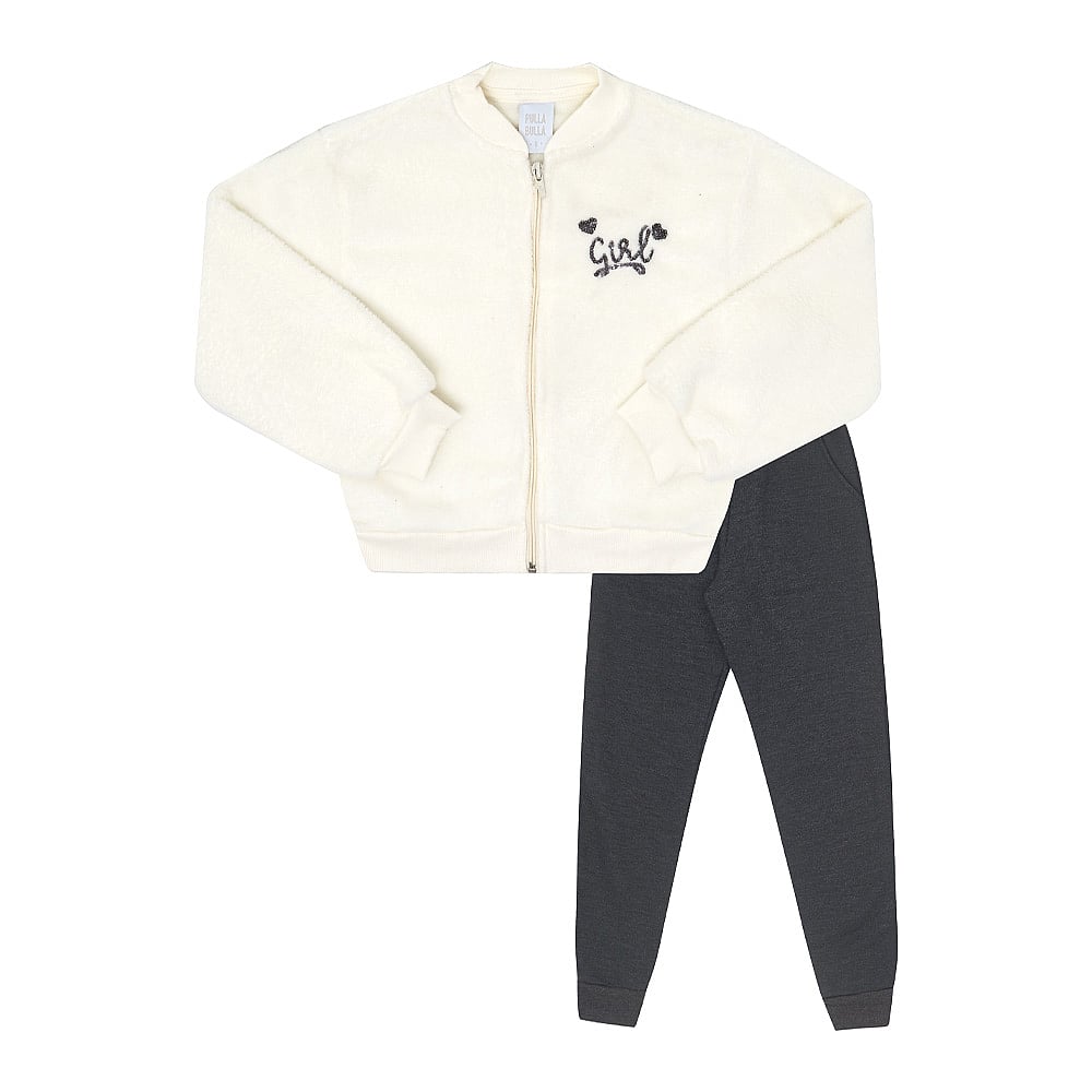 Conjunto Infantil Menina - Off White - 50341-1271