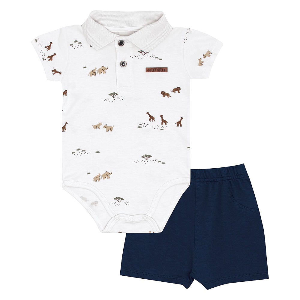 Conjunto Bebê Menino - Branco - 52170-3