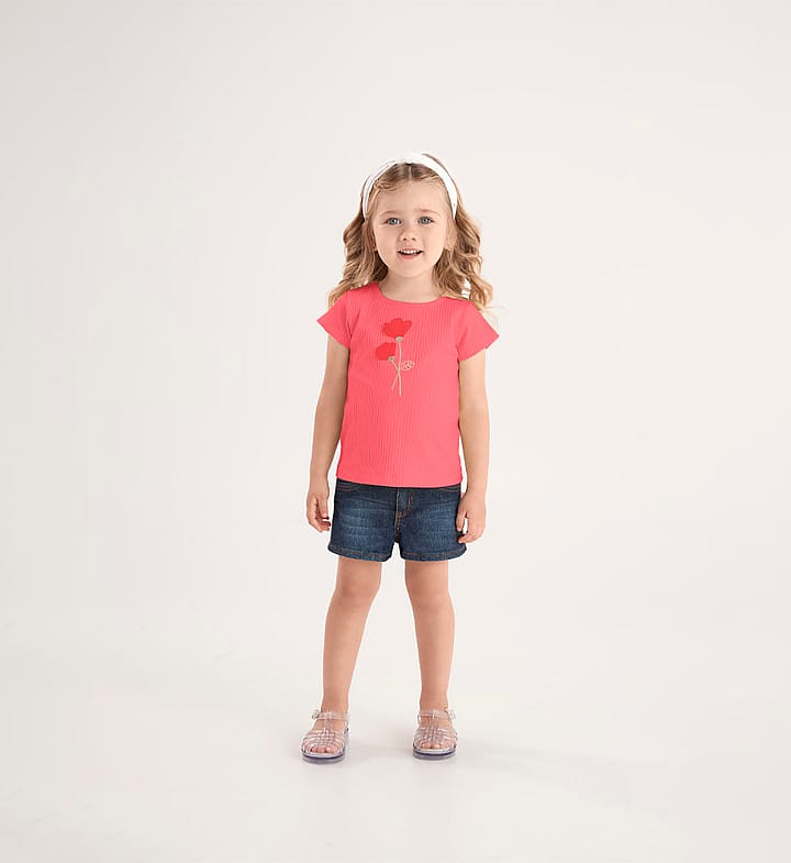 Blusa Vermelho Primeiros Passos Pulla Bulla Menina - 53703-1342