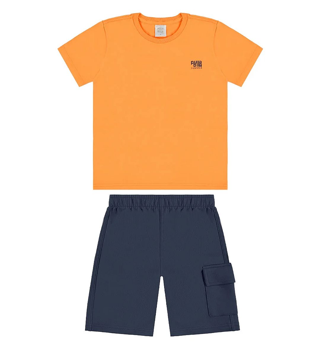 Conjunto Laranja Infantil Pulla Bulla Menino - 55782-281