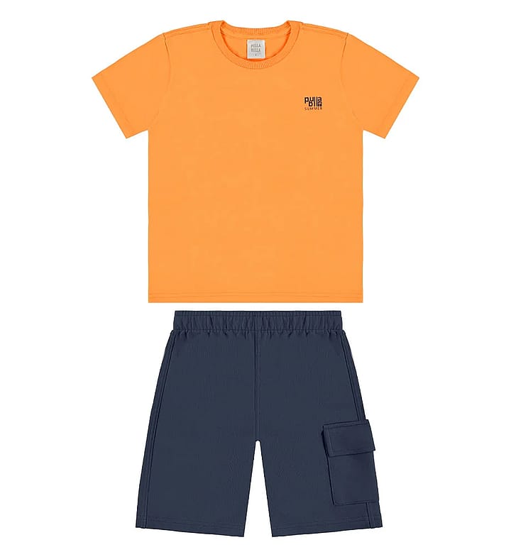 Conjunto Laranja Infantil Pulla Bulla Menino - 55782-281