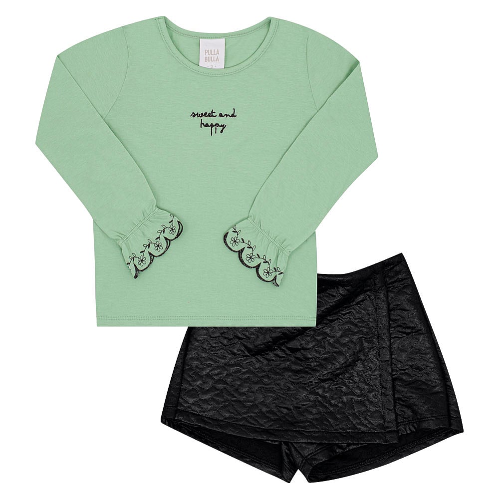 Conjunto Primeiros Passos Menina - Verde - 52722-1262