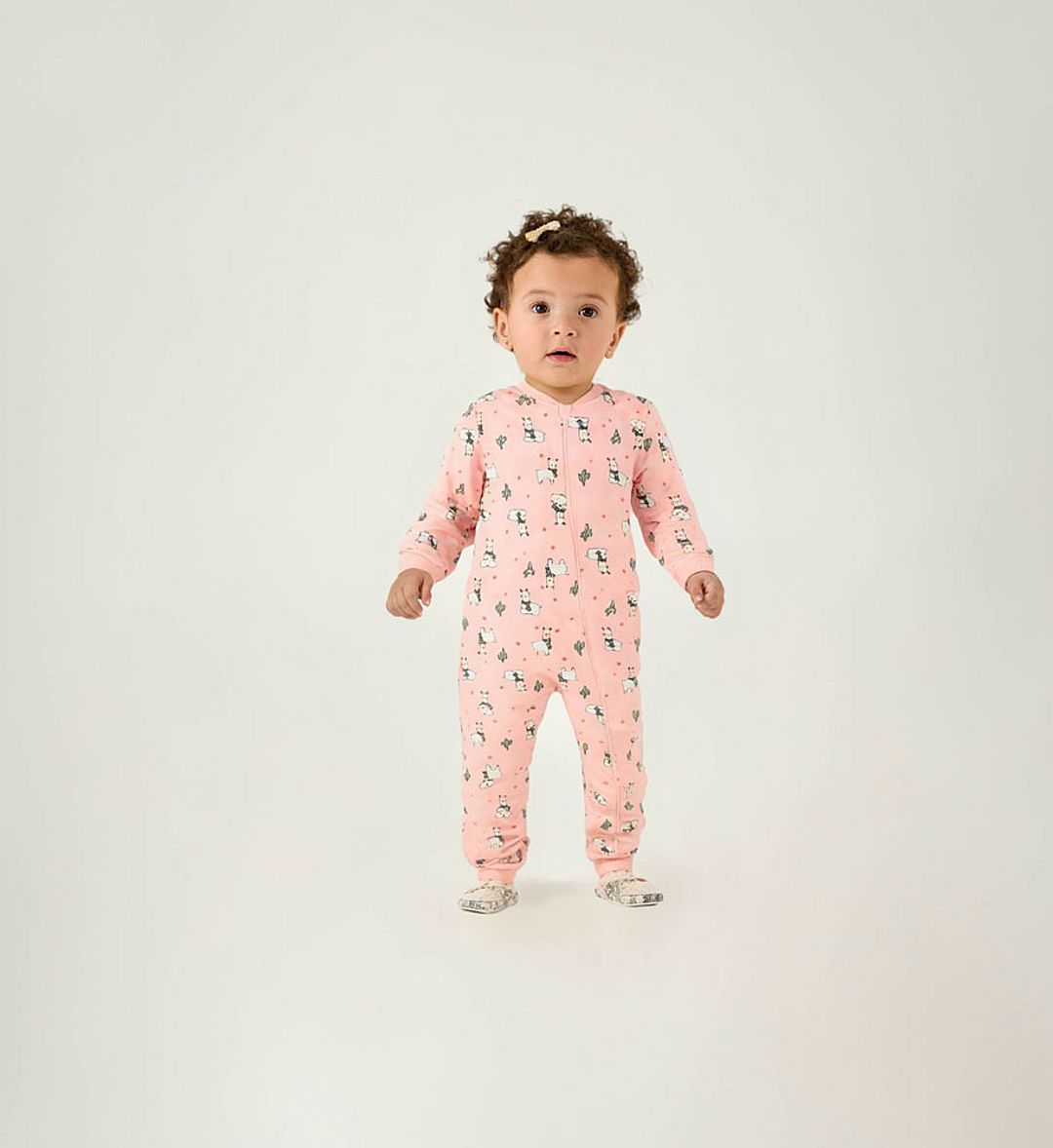 Macacao Rosa Bebe Pulla Bulla Menina - 200900-262