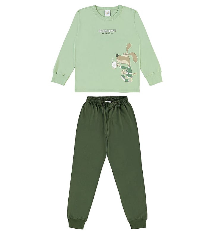 Pijama Verde Infantil Pulla Bulla Menino - 200974-1219