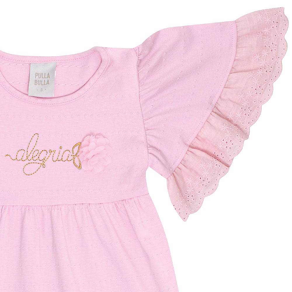 Vestido Primeiros Passos Menina - Chiclete - 50614-13