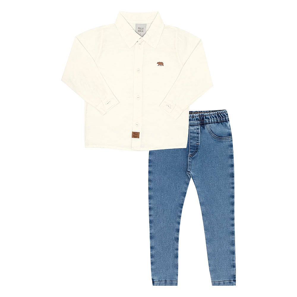 Conjunto Primeiros Passos Menino - Bege - 52787-1271