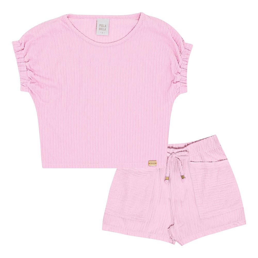 Conjunto Infantil Menina - Chiclete - 50730-13