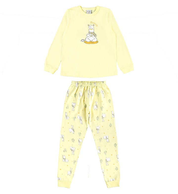 Pijama Amarelo Juvenil Pulla Bulla Menina - 200930-4