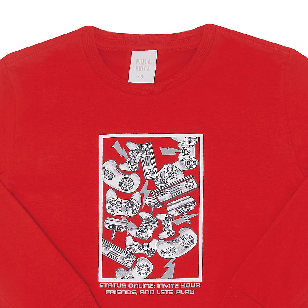 Camiseta Infantil Menino - Vermelho - 50350-65