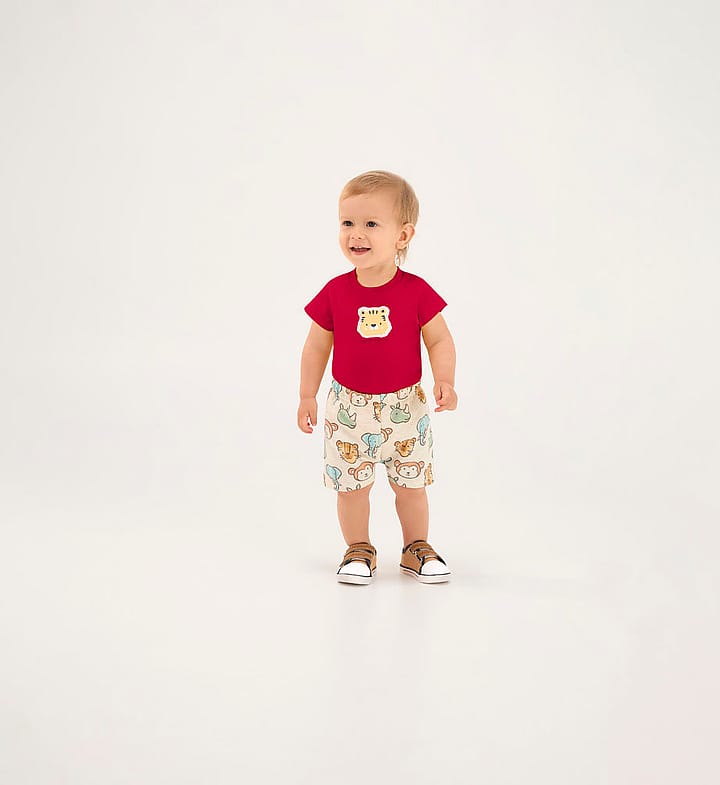 Body Vermelho Bebe Pulla Bulla Menino - 53652-65